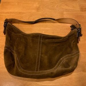 Suede Coach bag